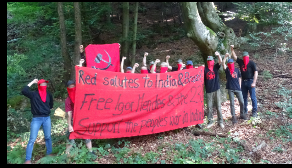 Solidaritätsaktion am Balkan für Igor Mendes und dem Volkskrieg in Indien