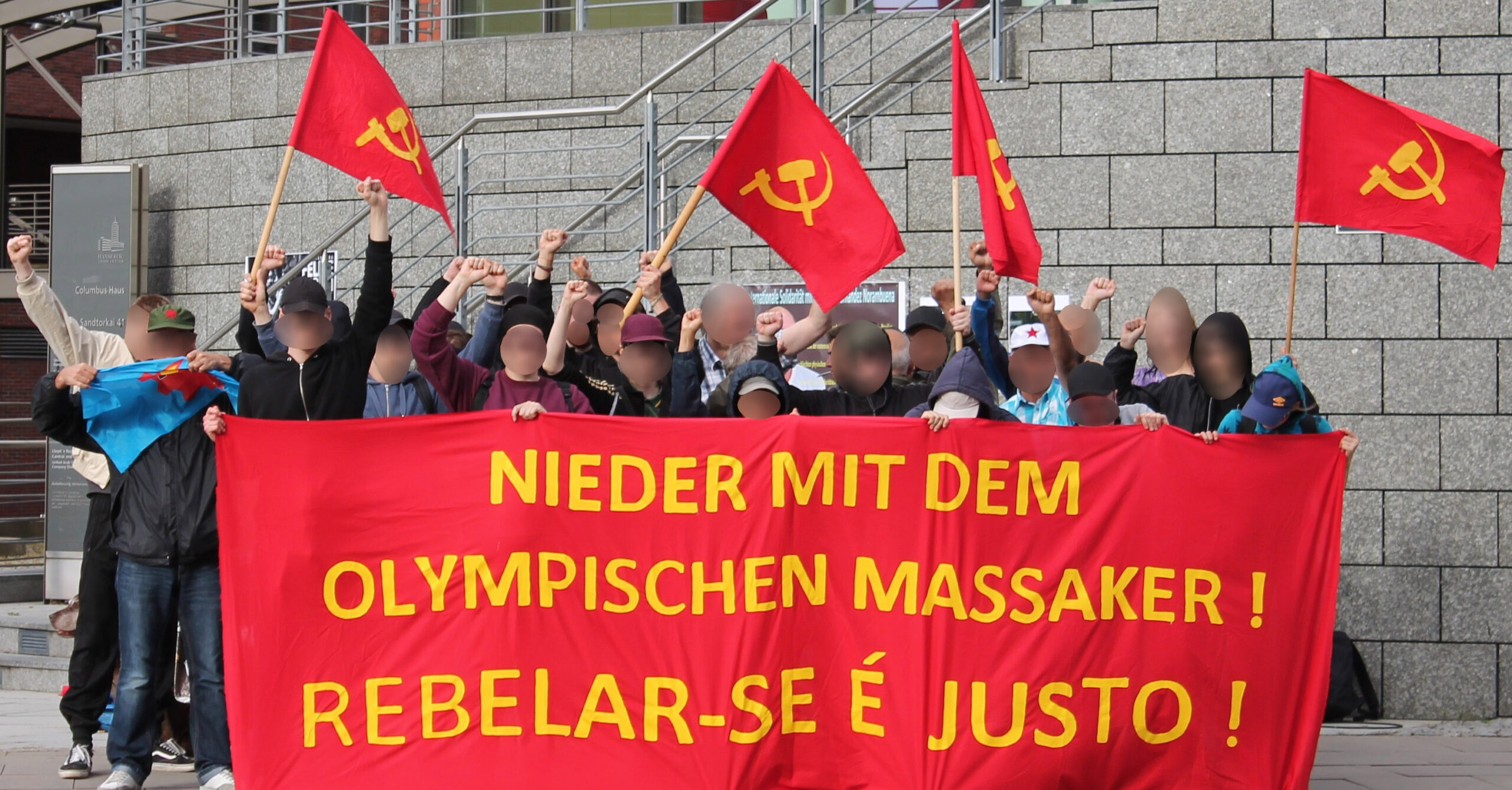 Hamburg (FRG): Rally against the Olympic massacre