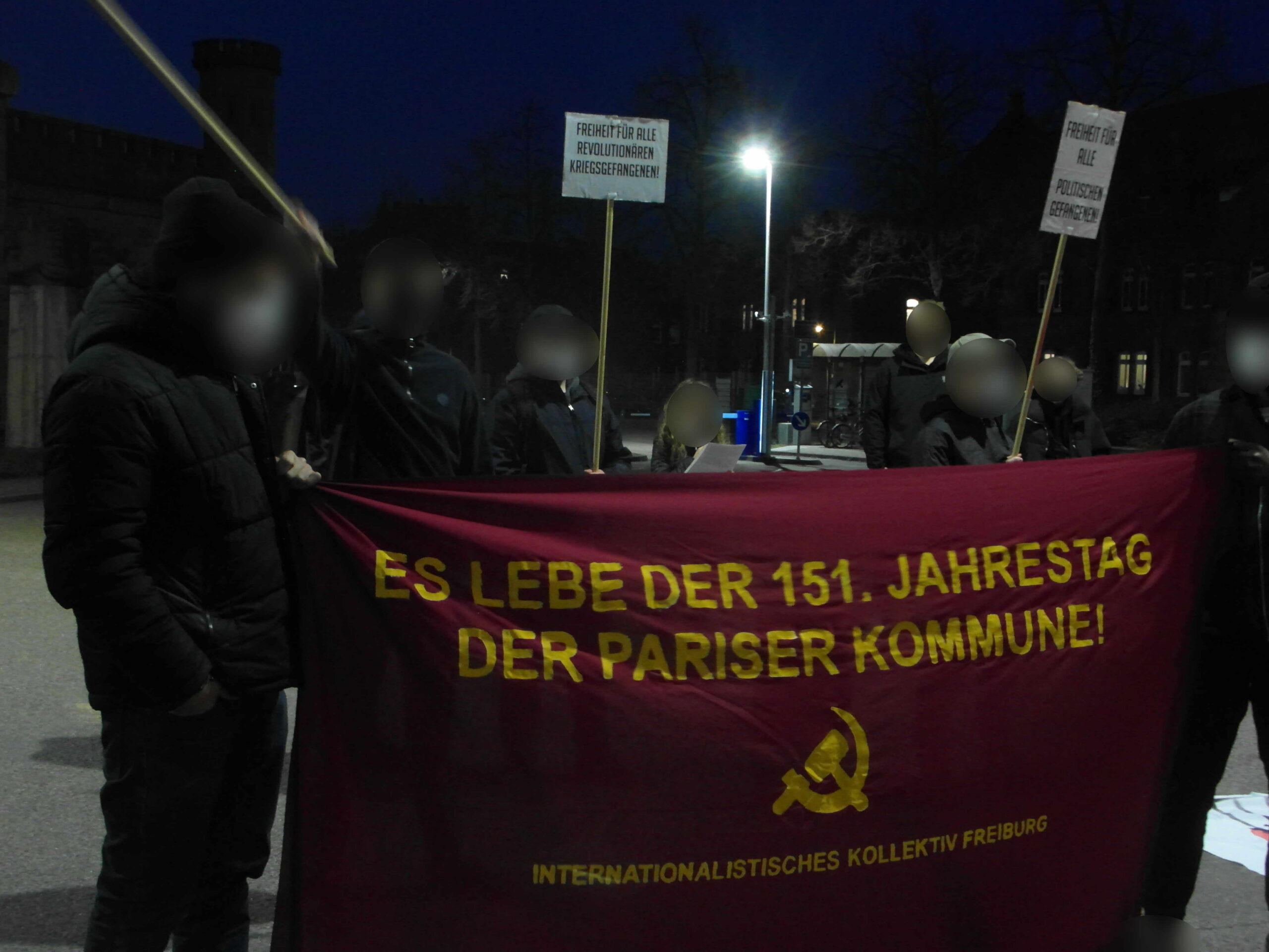Freiburg: Rally in front of the prison on the occasion of March 18