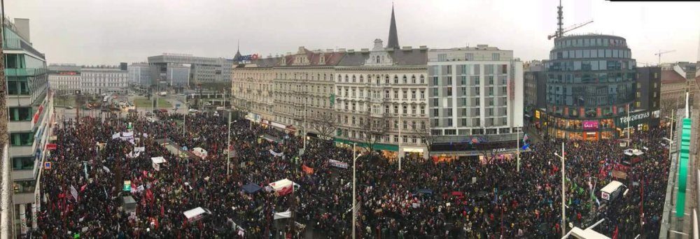 Großdemo in Wien: Weg mit Schwarz – Blau! 70.000 demonstrieren gegen die neue Regierung!