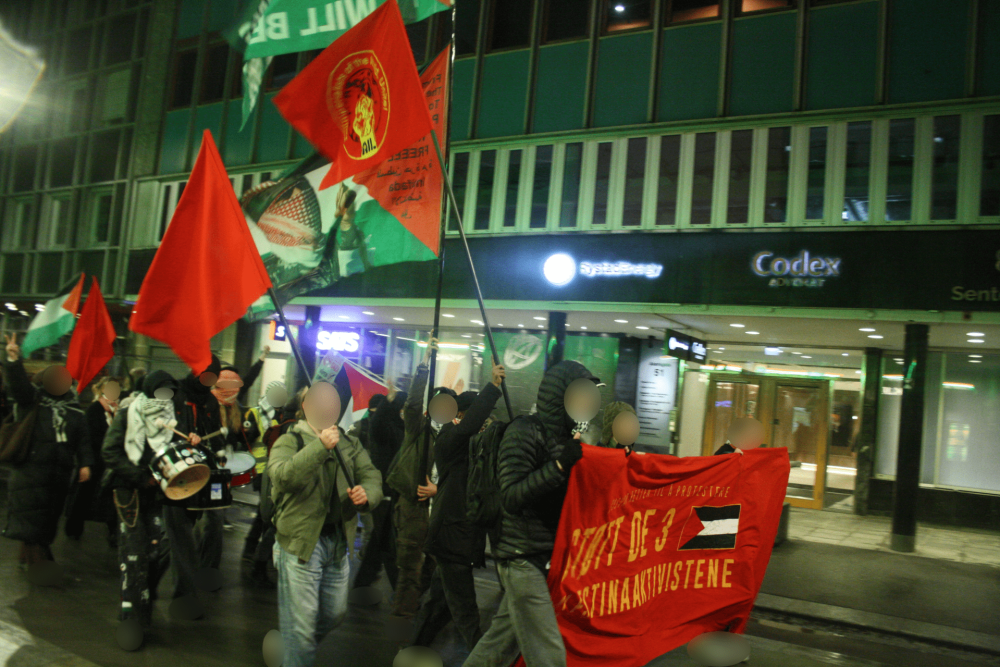 Norwegen: Demonstration gegen Repression und zur Unterstützung der drei Palästina–Aktivisten