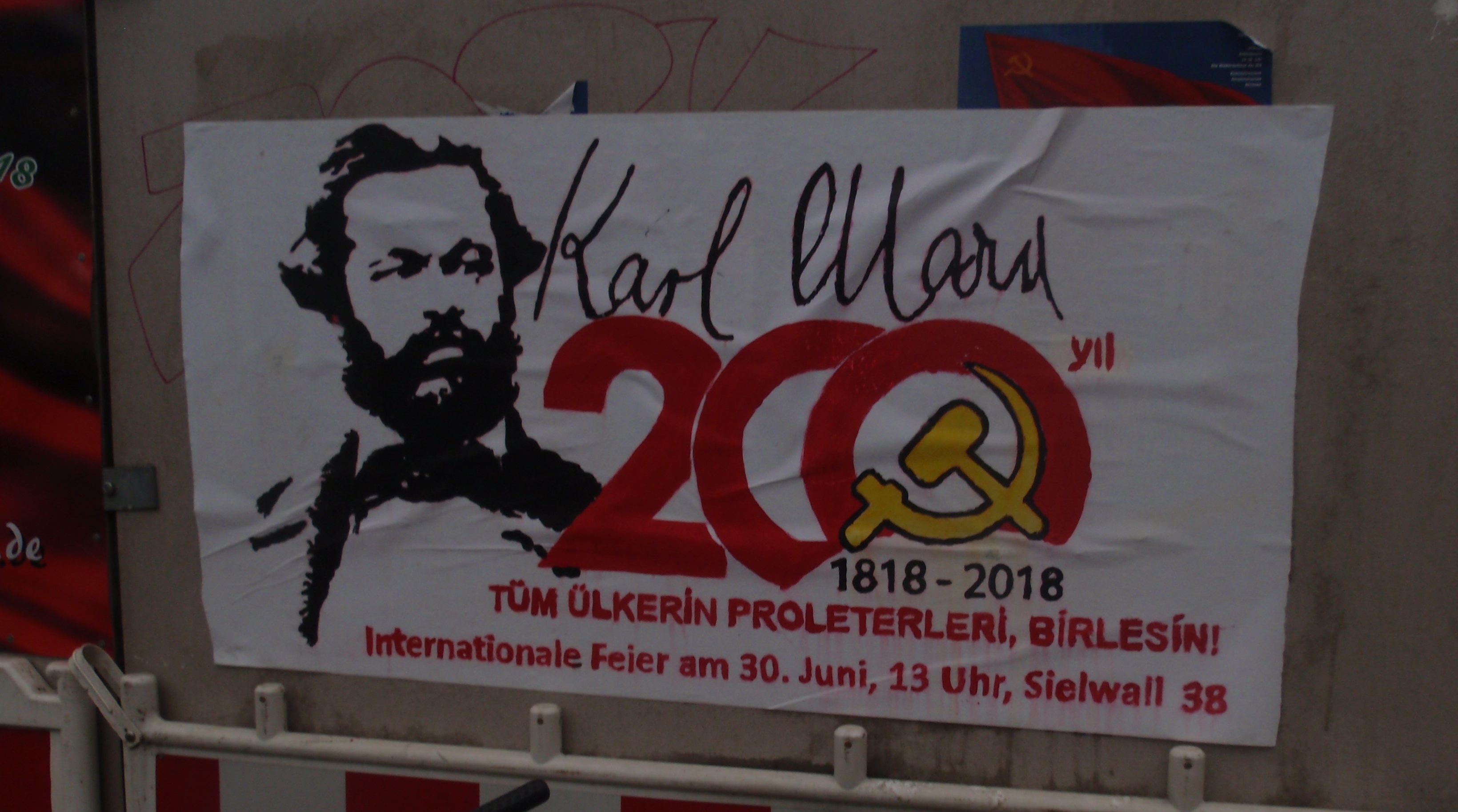 200 jahre karl marx wandzeitung türkisch